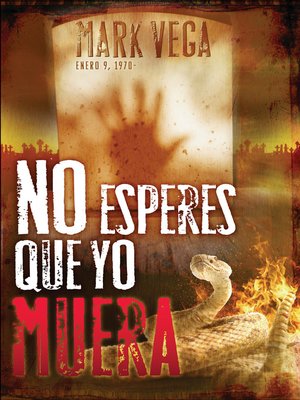 cover image of No esperes que yo muera